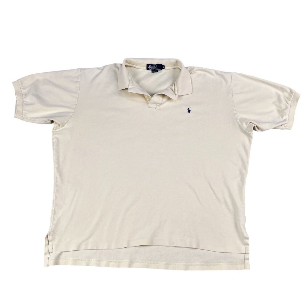 Polo Ralph Lauren Mens Butter Yellow 100% Cotton Polo Shirt Sz XL